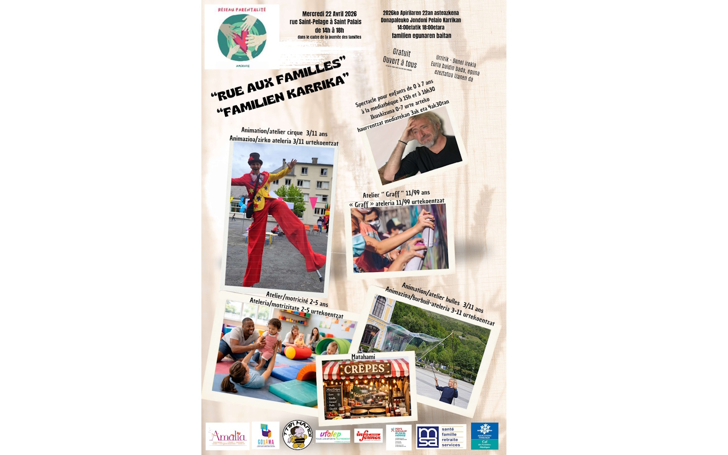 Rue aux familles Saint-Palais