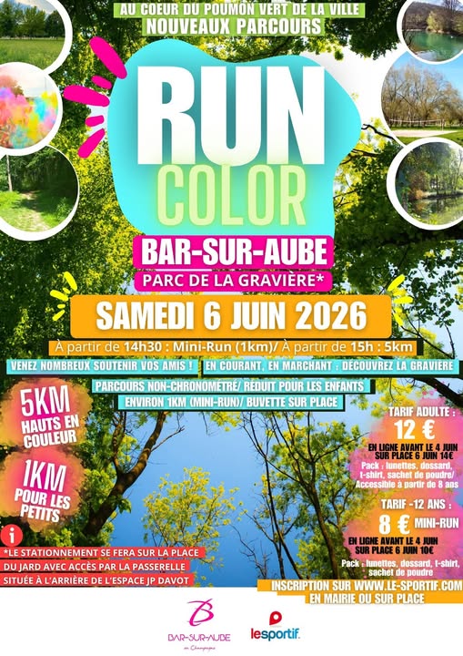 Run Color Parc de la gravière Bar-sur-Aube 2026-06-06
