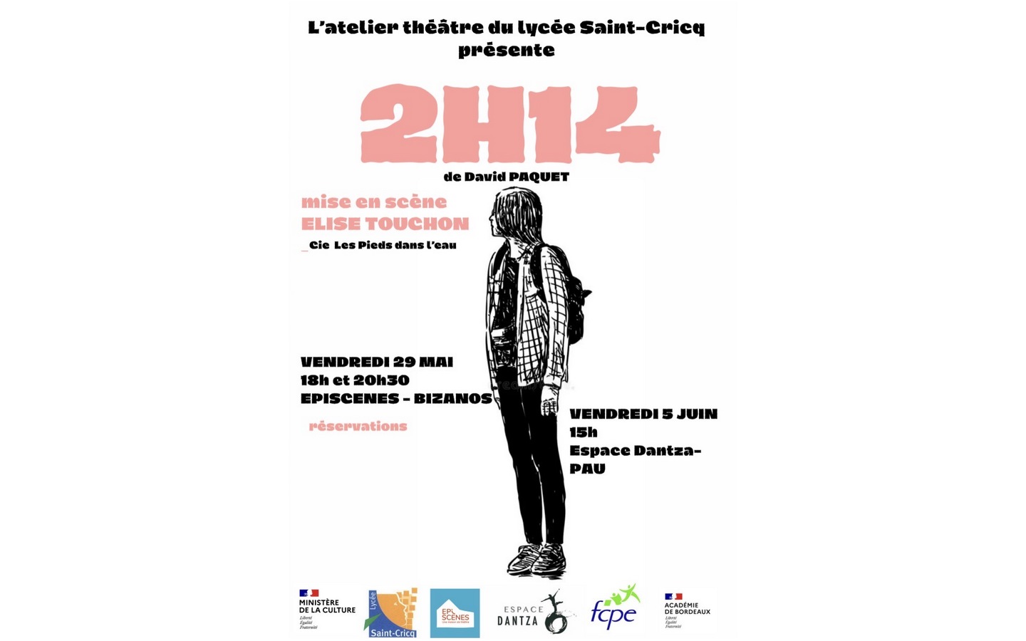 Scène lycéenne avec le lycée Saint Cricq 6B Rue René Olivier Bizanos 2026-05-29