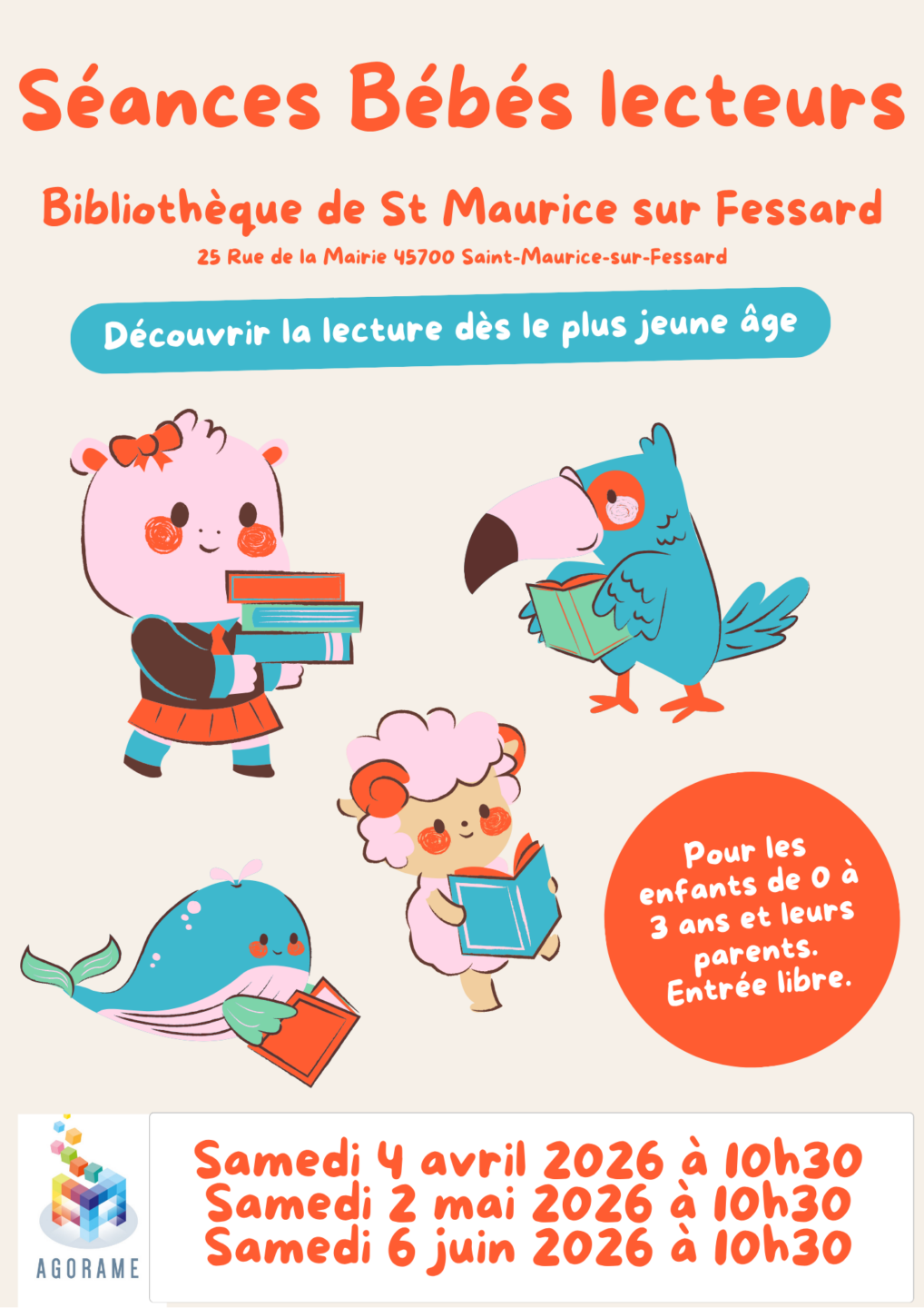 Séance Bébés lecteurs 25 Rue de la Mairie Saint-Maurice-sur-Fessard 2026-05-02