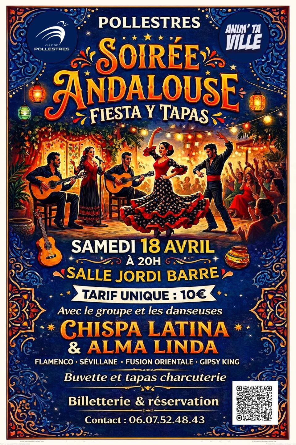 SOIRÉE ANDALOUSE FIÉSTA Y TAPAS  Pollestres