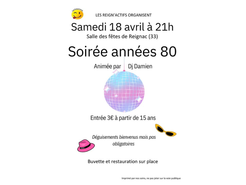 Soirée années 80  Reignac