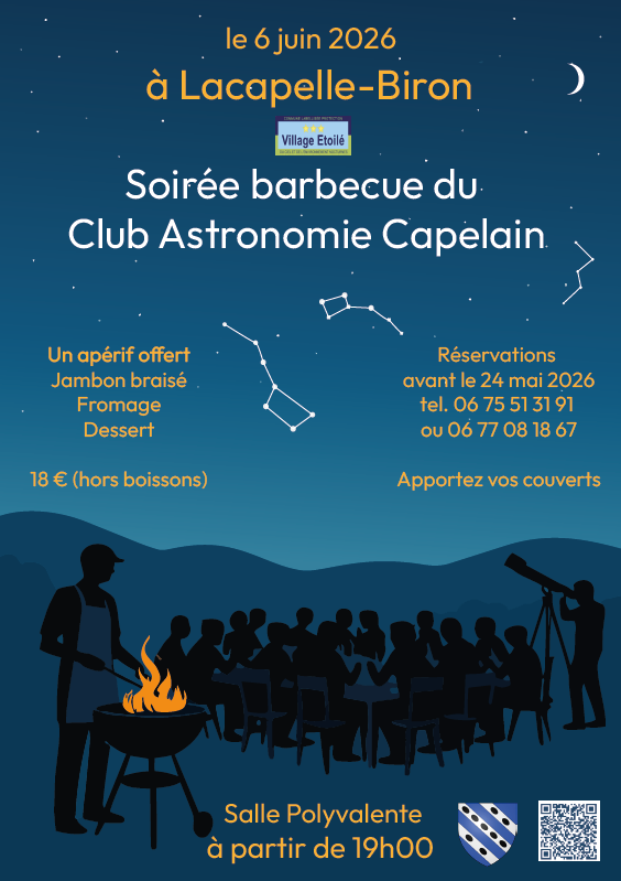 Soirée barbecue du club d&rsquo;astronomie capelain  Lacapelle-Biron