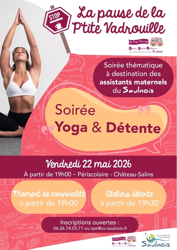 Soirée Bien être à destination des assistants maternels du Saulnois !, Périscolaire, Château-Salins