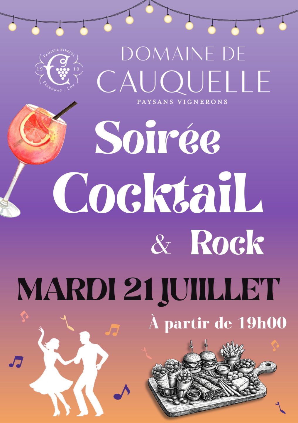 Soirée cocktail & rock au domaine de Cauquelle Flaugnac Saint-Paul-Flaugnac