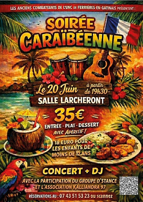 Soirée concert Caraïbéenne  Ferrières-en-Gâtinais 2026-06-20