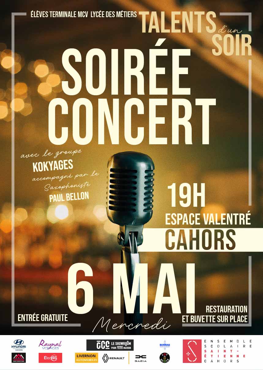Soirée concert Talents d&rsquo;un soir  Cahors