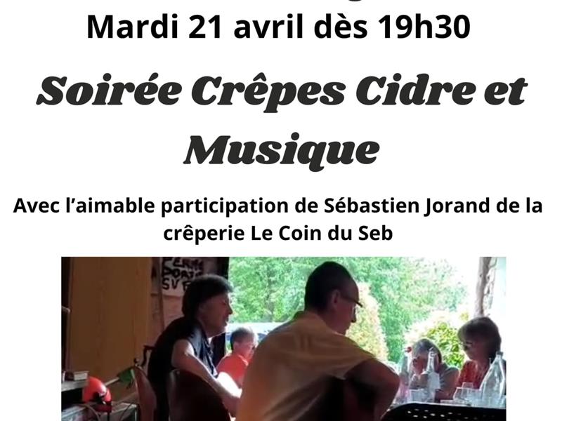 Soirée crêpes, cidre et musique  La Vôge-les-Bains