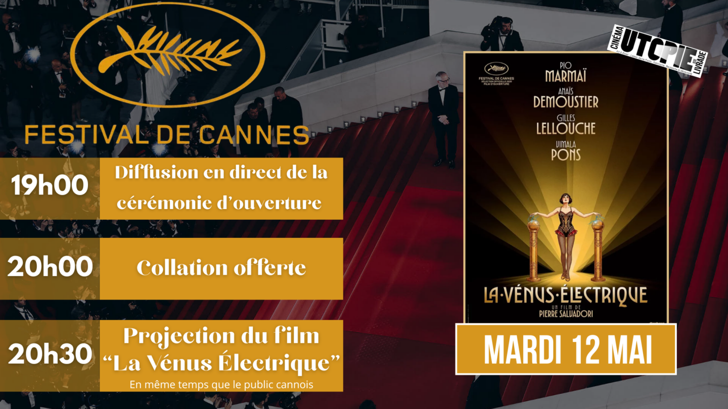 Soirée d&rsquo;ouverture du Festival de Cannes Cinéma l&rsquo;Utopie Sainte-Livrade-sur-Lot