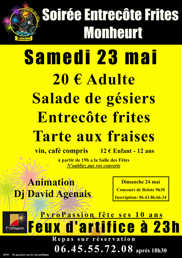 Soirée Entrecôte Frites  Monheurt