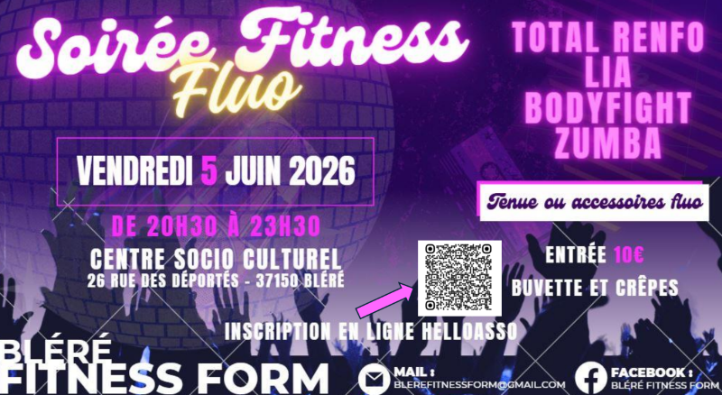 Soirée fitness fluo  Bléré