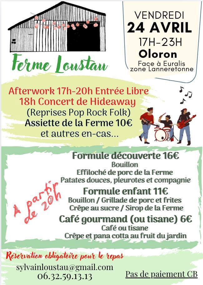 Soirée guinguette à la ferme Loustau Ferme Loustau Oloron-Sainte-Marie