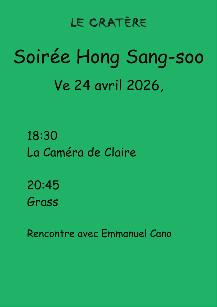 Soirée Hong Sang-soo, Le Cratère, Toulouse