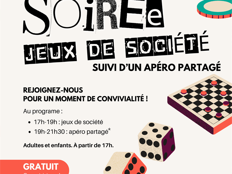 Soirée jeux de société Centre socioculturel de la Libération Bar-le-Duc