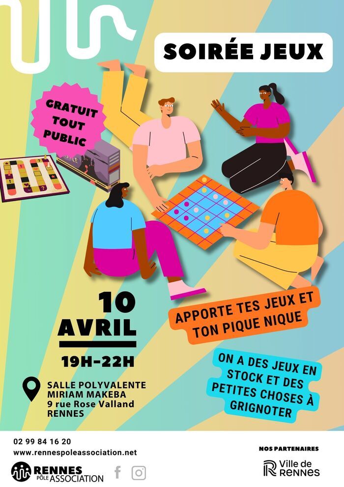 Soirée jeux Salle Polyvalente Miriam Makeba Rennes