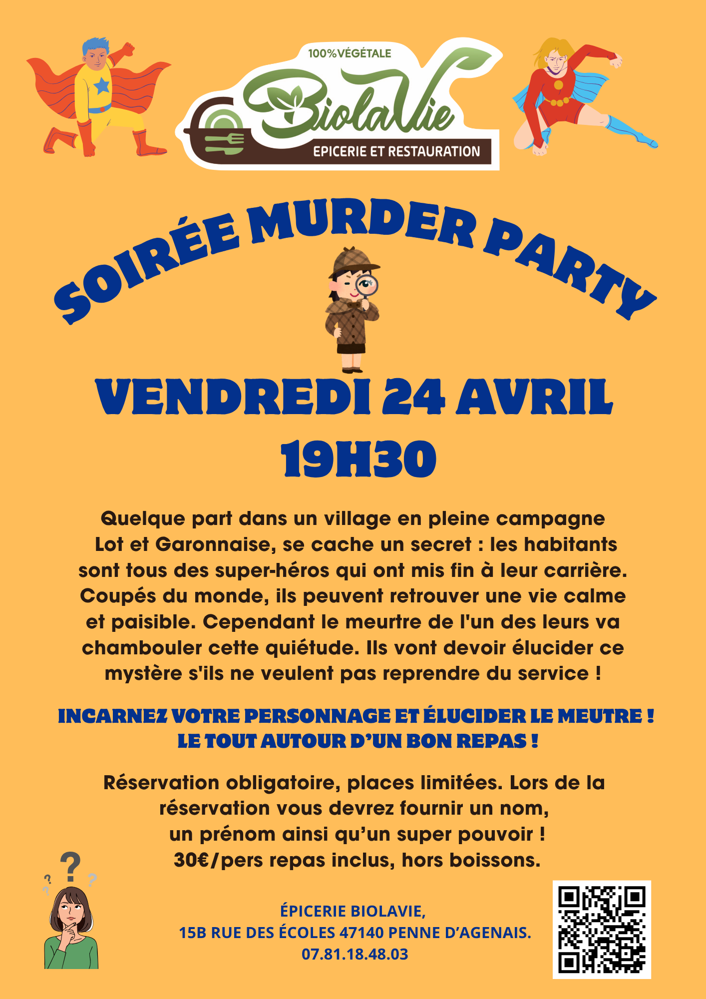 Soirée Murder Party BiolaVie Penne-d&rsquo;Agenais