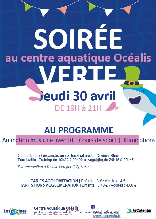 Soirée verte au centre aquatique Océalis Rue du Vieux Chemin La Hague