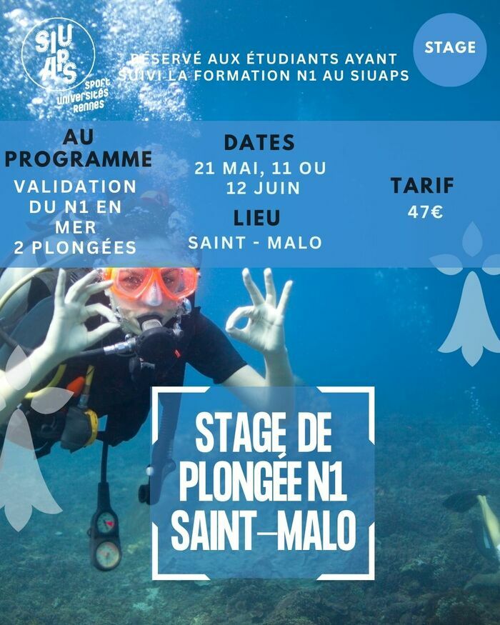 Sorties mer en plongée sous-marine cale du naye Saint-Malo