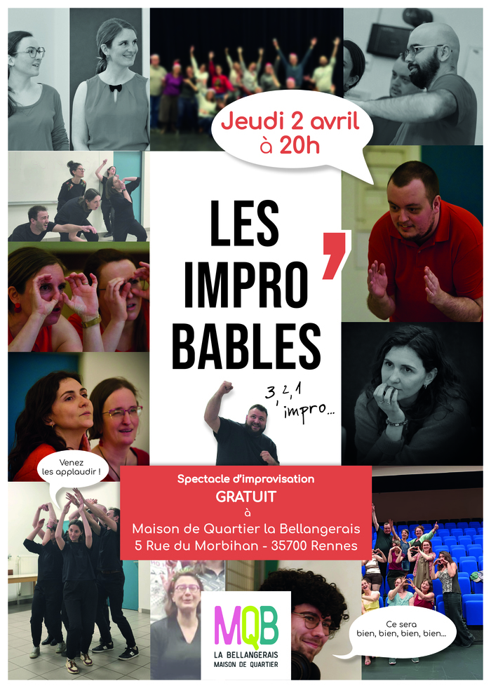 Spectacle d’improvisation les Impro’Bables Maison de quartier La Bellangerais Rennes