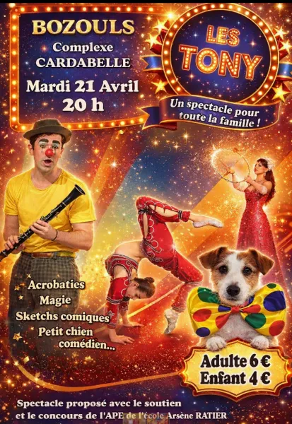 Spectacle familial les Tony rue Elie Plégat Bozouls