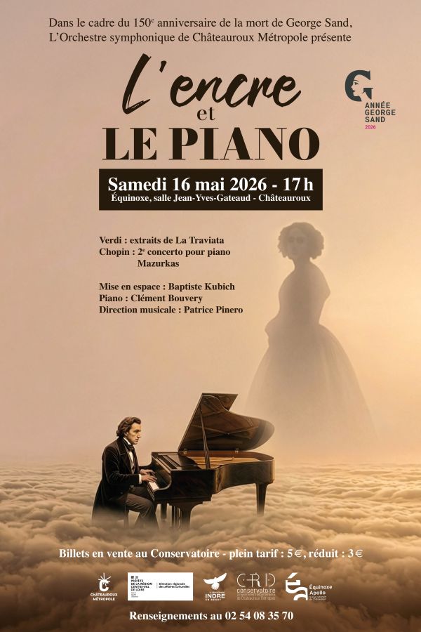 Spectacle L&rsquo;Encre et le piano  Châteauroux