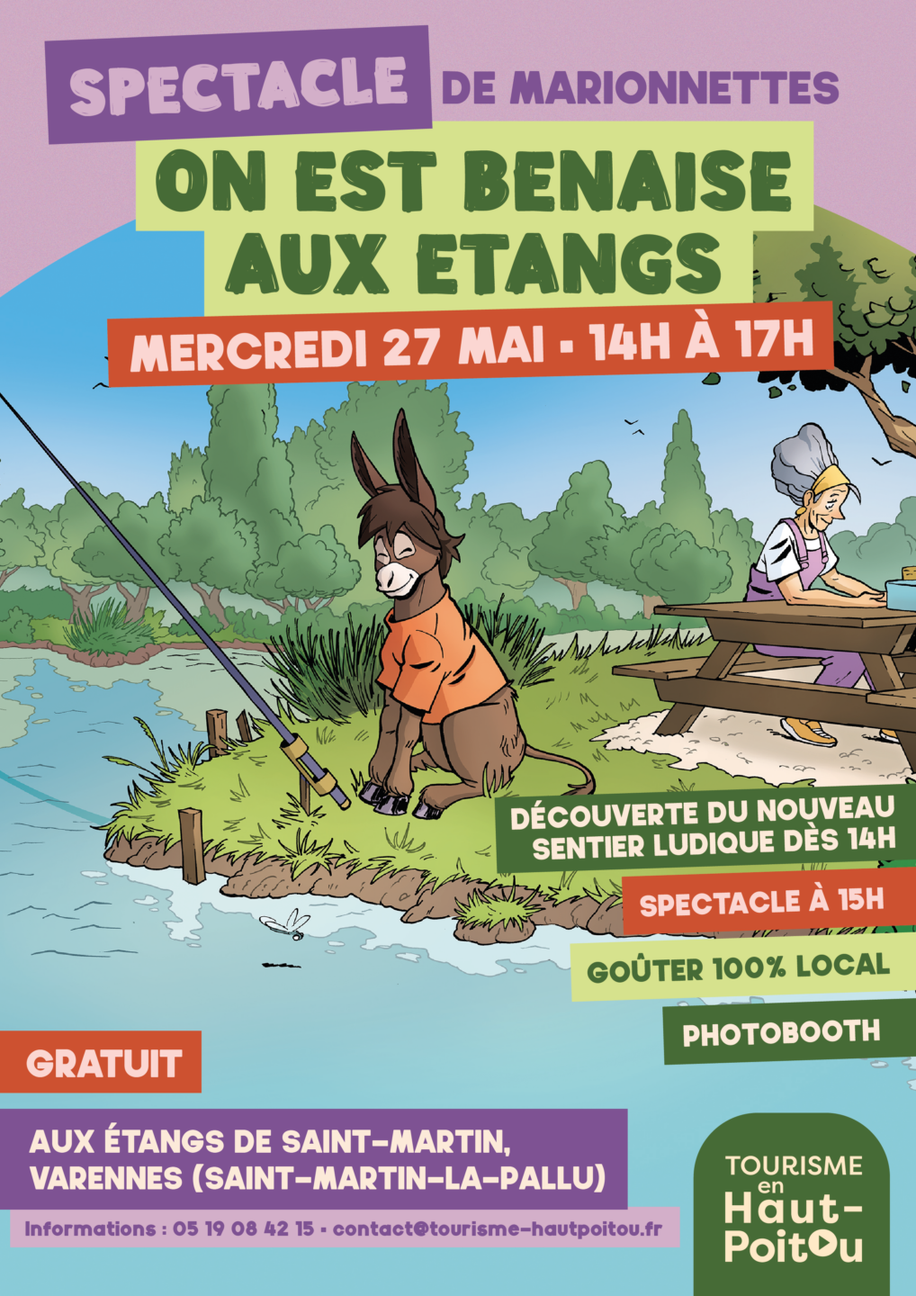 Spectacle On est benaise aux étangs et goûter  Saint-Martin-la-Pallu