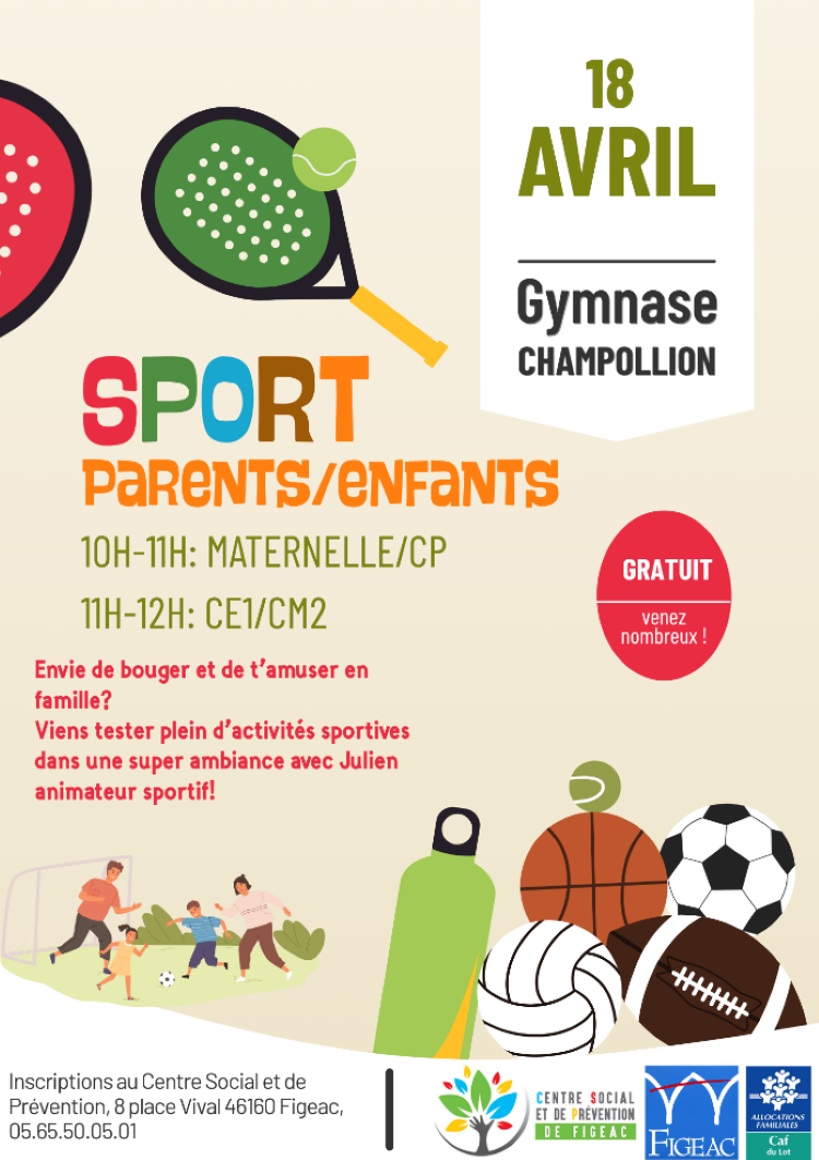 Sport parents enfants avec le centre social de Figeac  Figeac