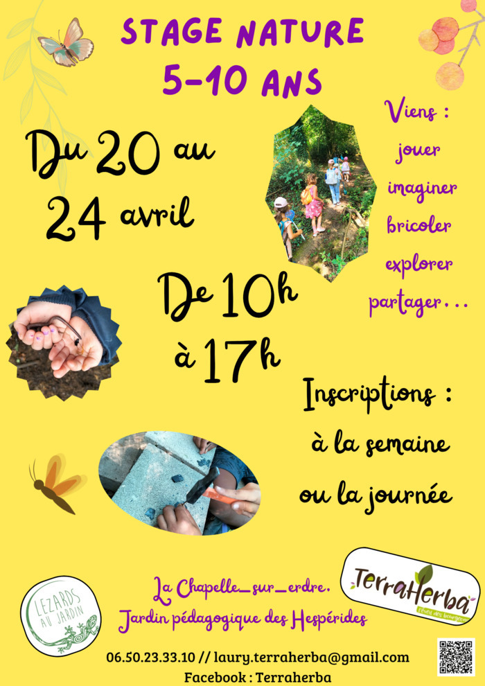 Stage-atelier nature 5-10 ans, Jardin des Hespérides,, La Chapelle-sur-Erdre