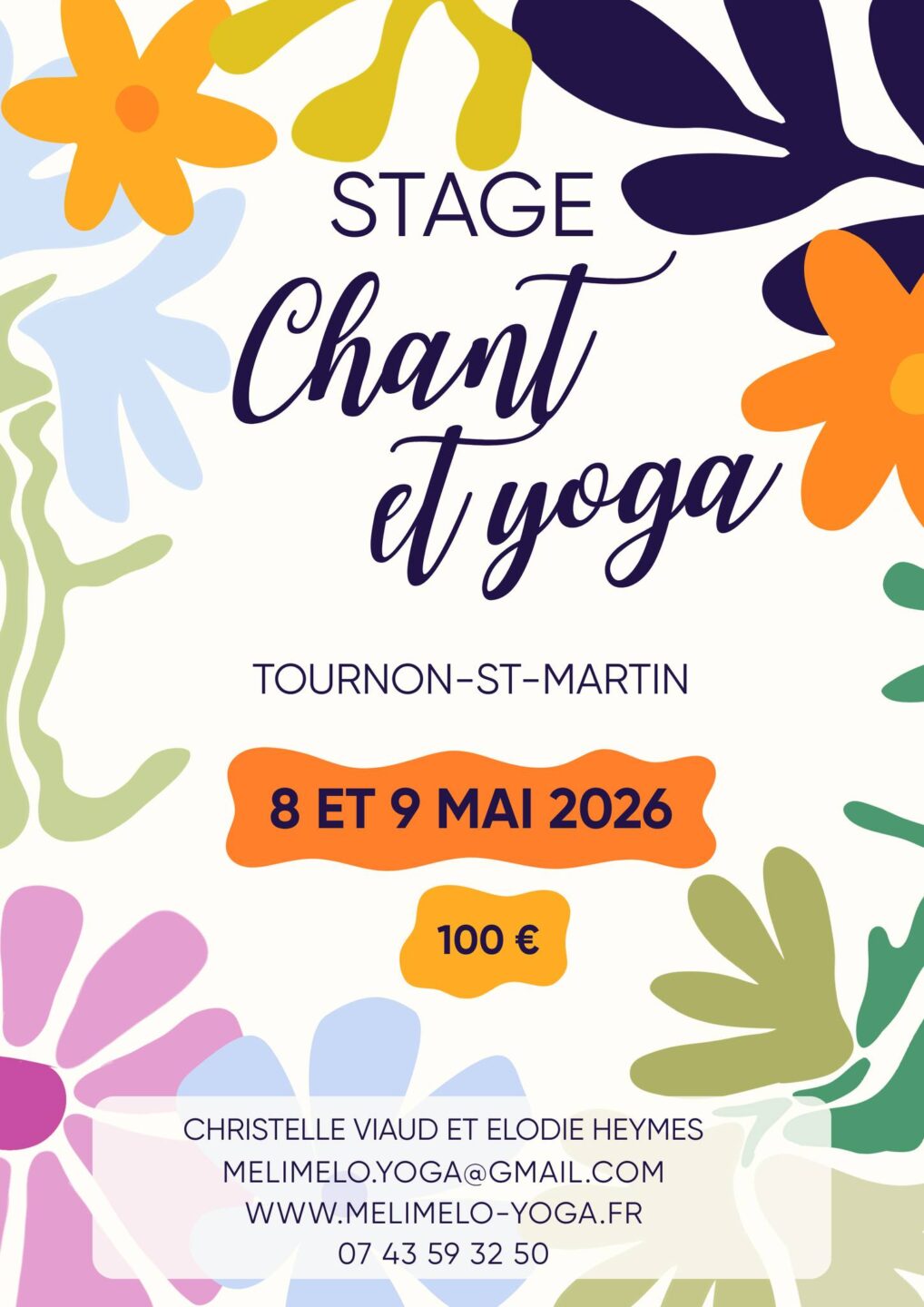 Stage chant et yoga  Tournon-Saint-Martin
