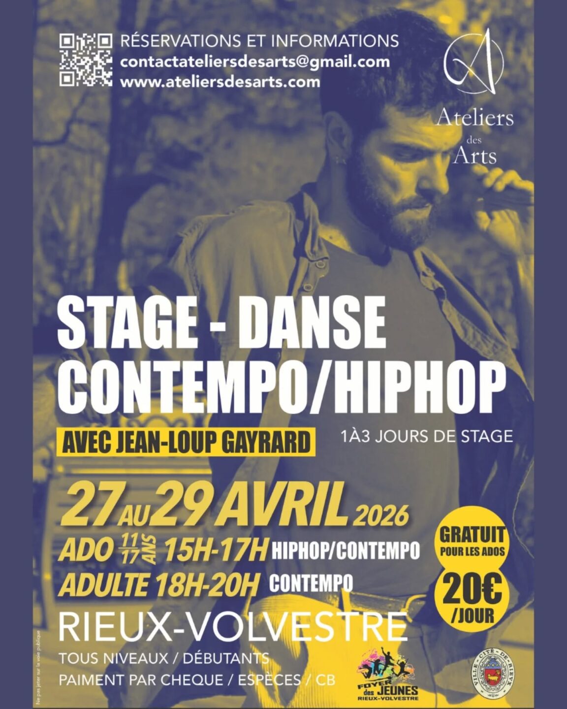 STAGE DE DANSE CONTEMPO ET HIP-HOP  Rieux-Volvestre