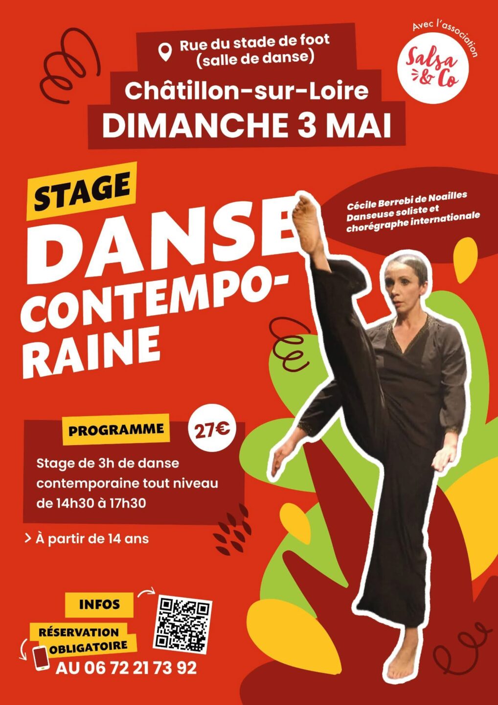 Stage de danse contemporaine Rue du Stade Châtillon-sur-Loire 2026-05-03