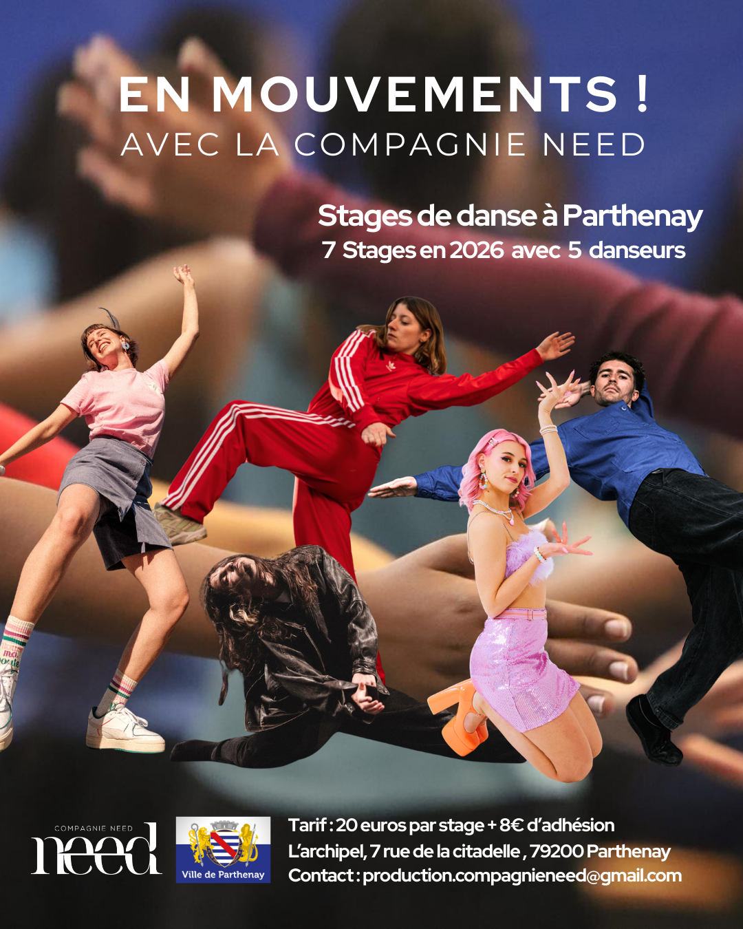 Stage de danse contemporaine En mouvements 7 Rue de la Citadelle Parthenay 2026-06-07