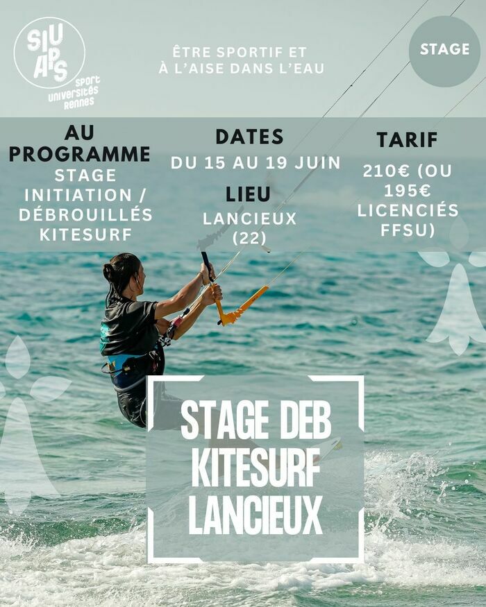 Stage de kitesurf découverte Baie de Lancieux Lancieux