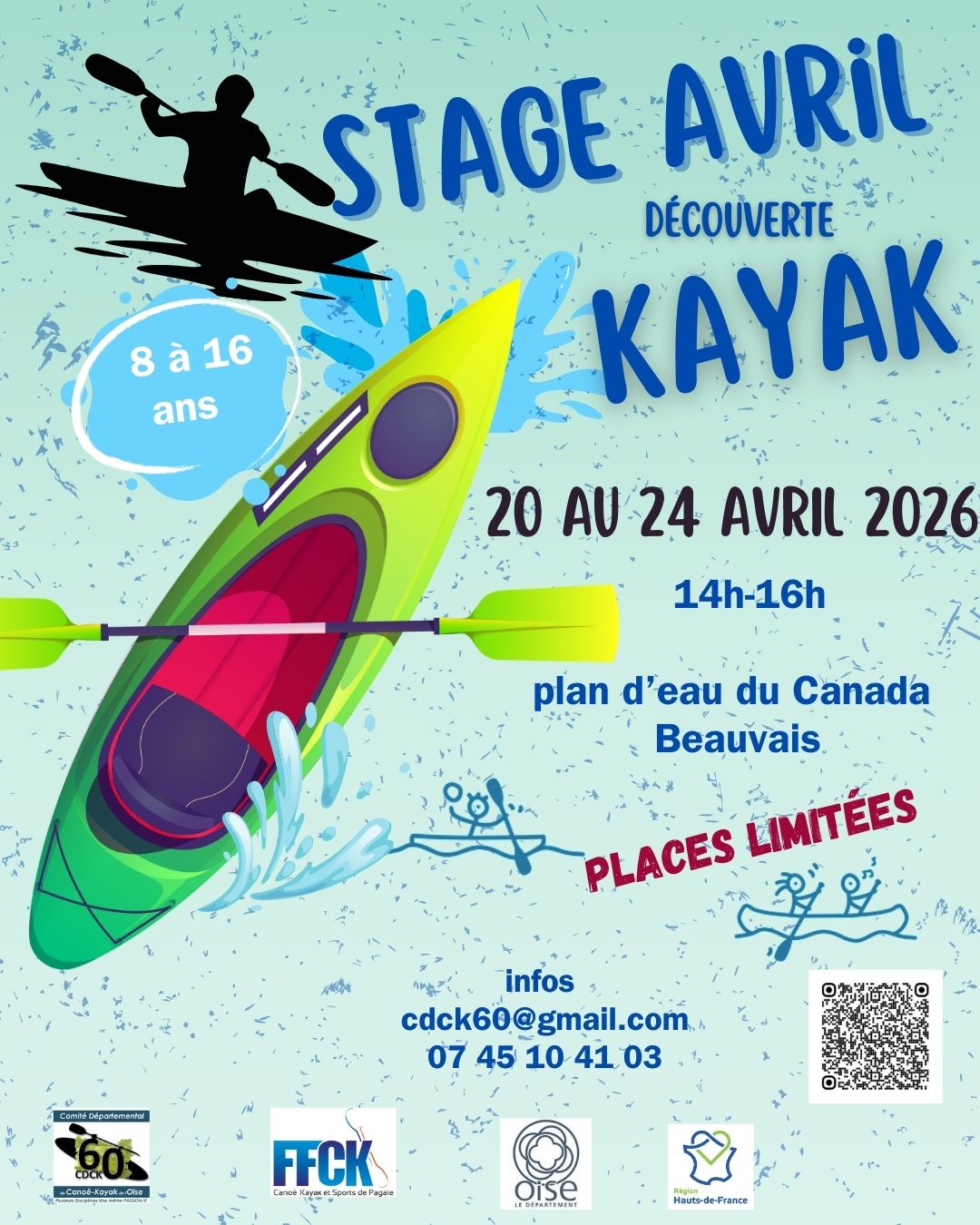 Stage découverte kayak avril  Beauvais