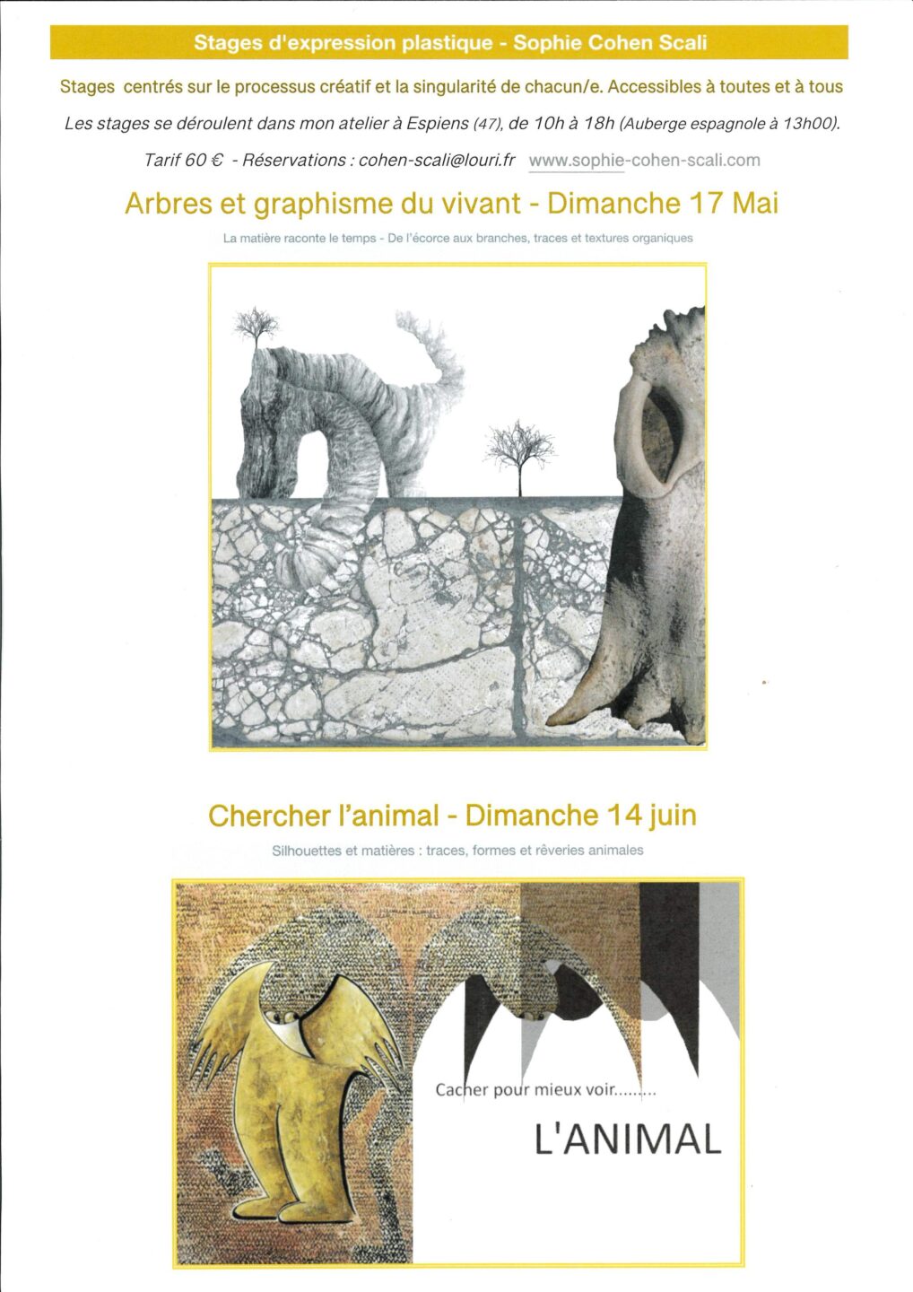 Stage d’expression plastique Chercher l’animal Espiens