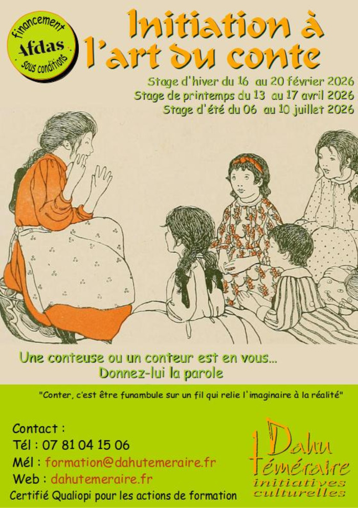 STAGE : Initiation à l&rsquo;art du conte – stage de printemps, Terre et Sens, Eyraud-Crempse-Maurens