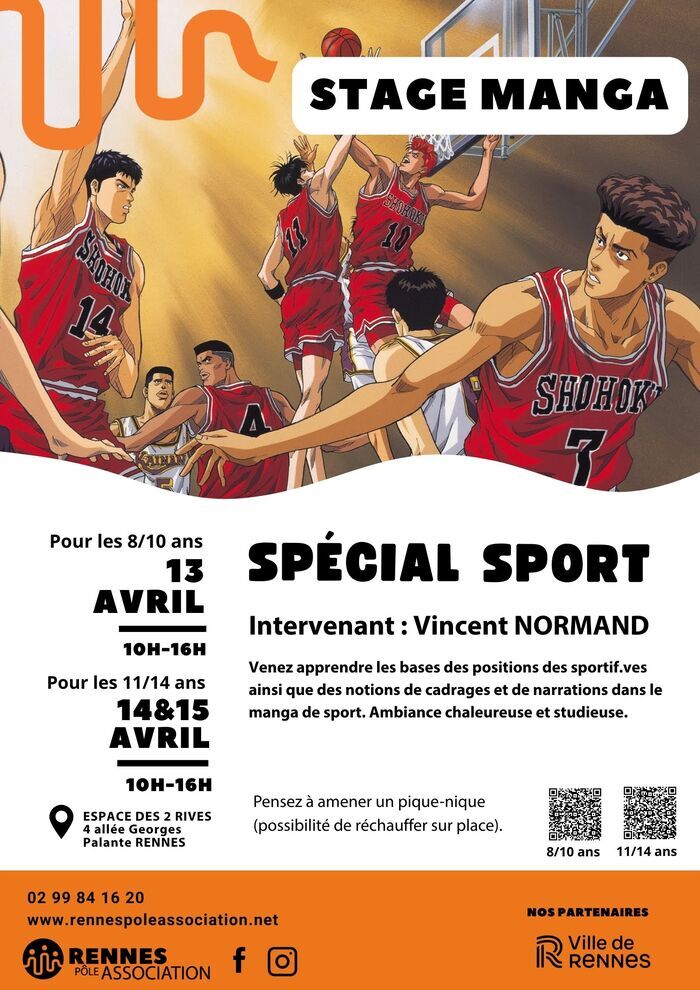 Stage MANGA – spécial sport Espace des 2 Rives Rennes