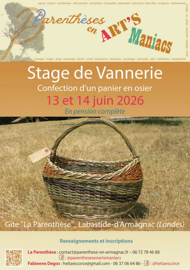 Stage vannerie La Parenthèse Labastide-d&rsquo;Armagnac