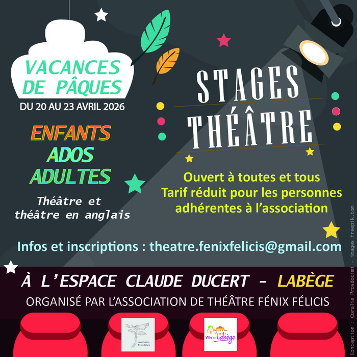 Stages de théâtre vacances de Pâques, Espace Claude Ducert, Labège