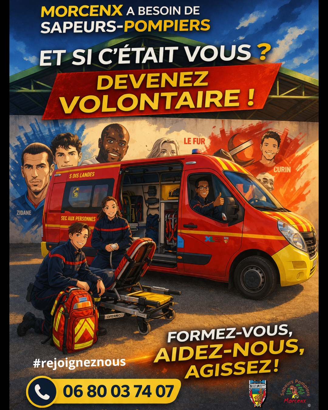Stands de réprésentation et de promotion du volontariat des sapeurs pompiers de Morcenx  Morcenx-la-Nouvelle