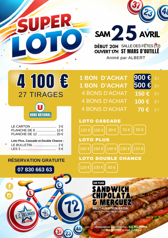 Super LOTO 4100E – E.C.BELINOISE, Saint-Mars-d&rsquo;Outillé – Albert Cossart, Saint-Mars-d&rsquo;Outillé