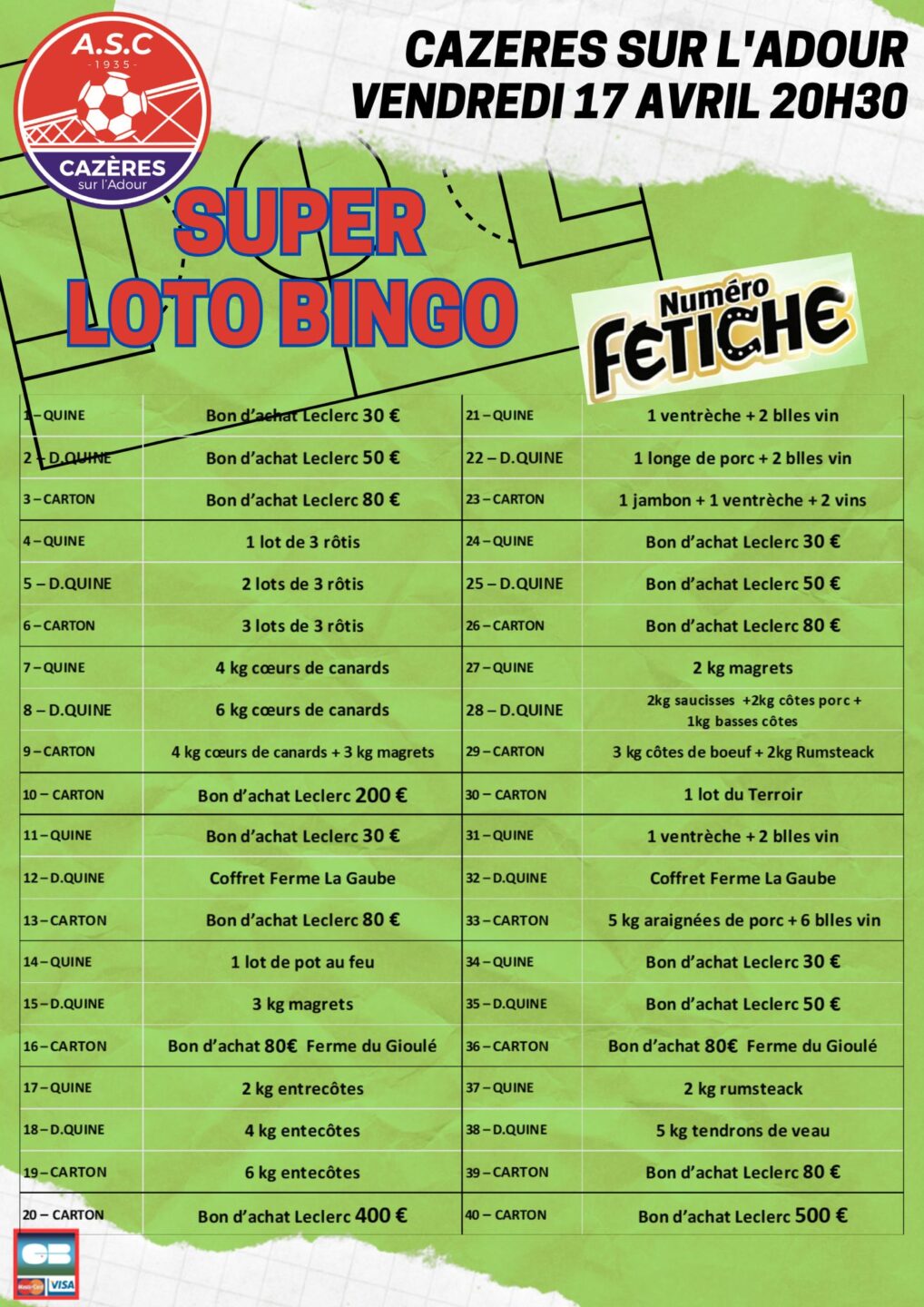 Super Loto Bingo  Cazères-sur-l&rsquo;Adour