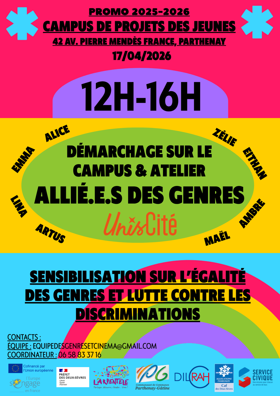 Temps d&rsquo;échanges sur l&rsquo;égalité des genres et la lutte contre les discriminations Campus de projets de Parthenay Parthenay