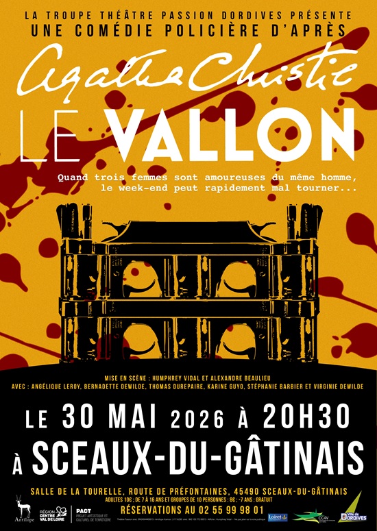 Théâtre Agatha Christie Le Vallon  Sceaux-du-Gâtinais