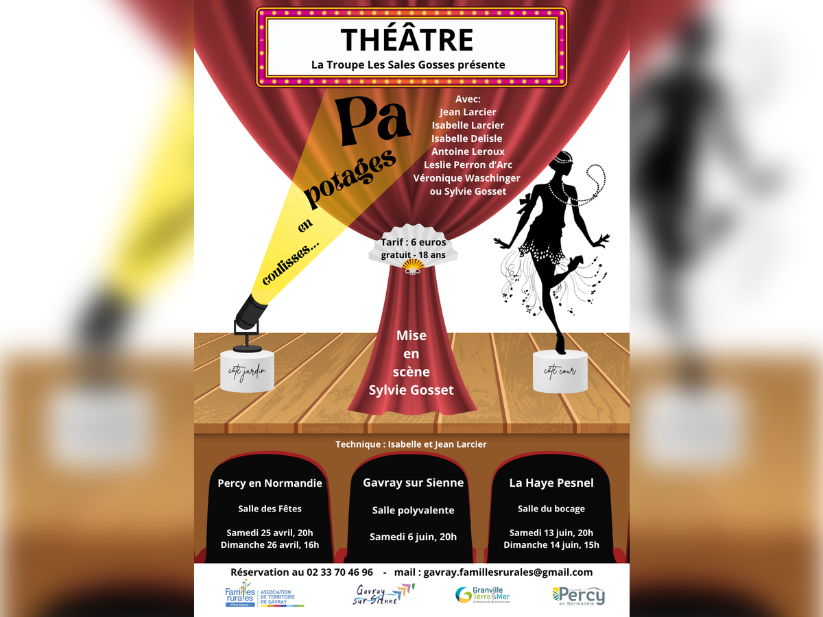 Théâtre Pa potages en coulisses 44 Rue de la Poterie Gavray-sur-Sienne 2026-06-06