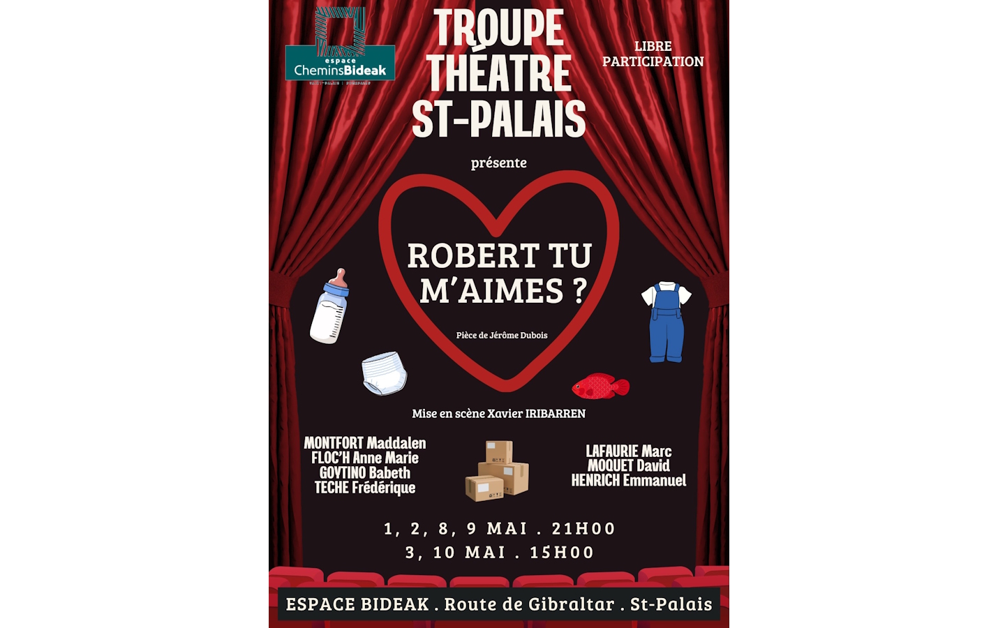 Théâtre Robert...tu m'aimes? 55 Avenue de Gibraltar Saint-Palais 2026-05-09