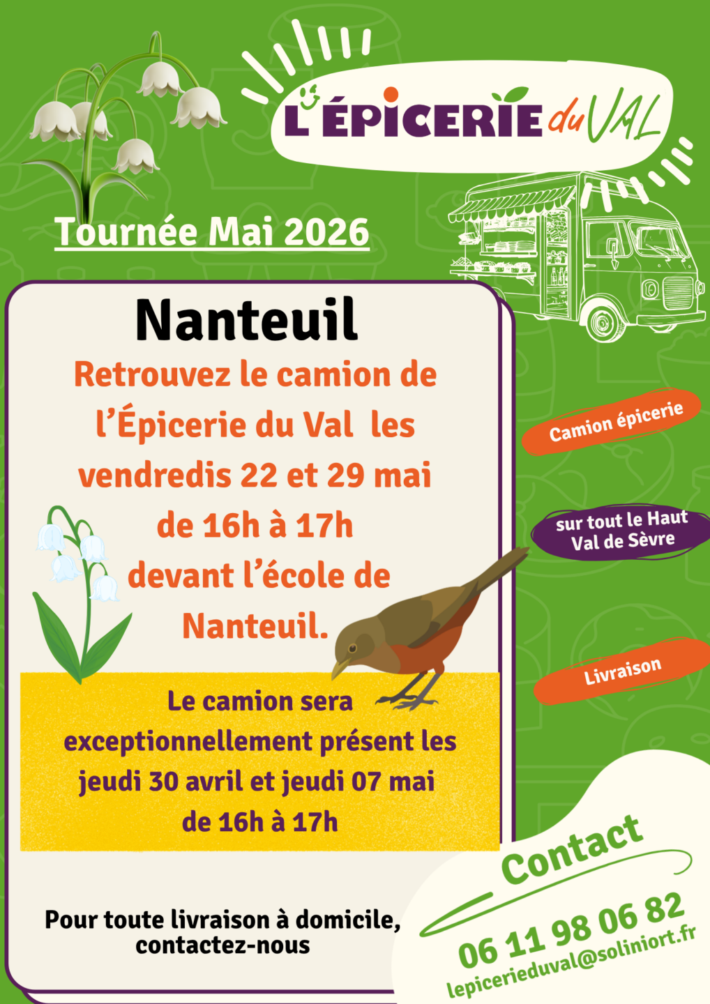 Tournée de l&rsquo;Epicerie du Val à Nanteuil  Nanteuil