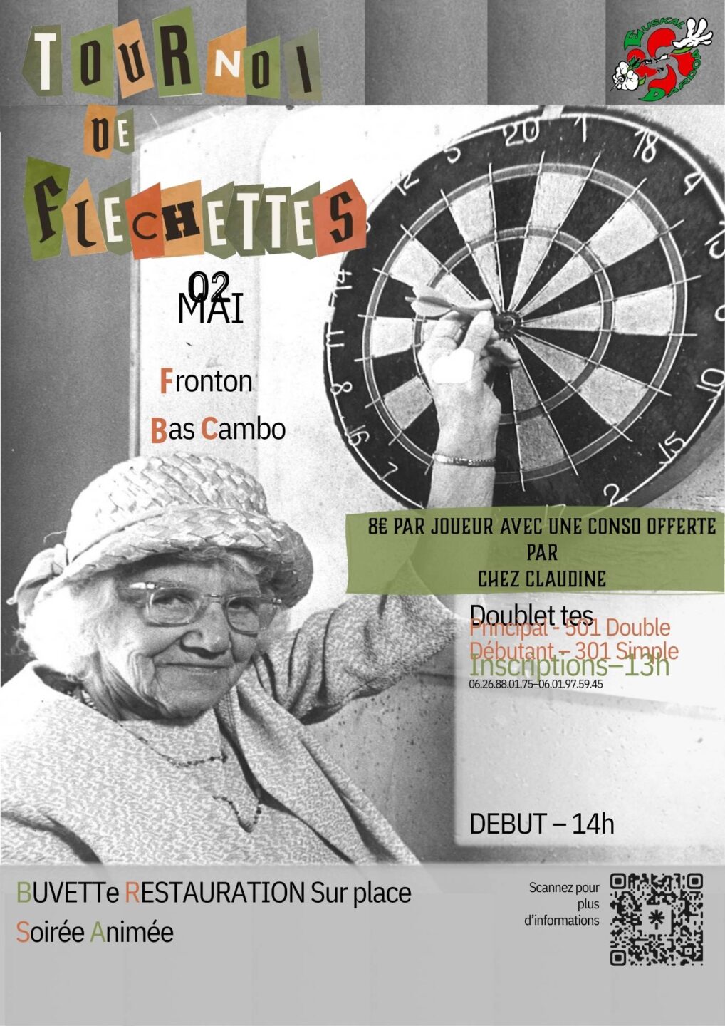 Tournoi de fléchettes Rue Usimendia Cambo-les-Bains