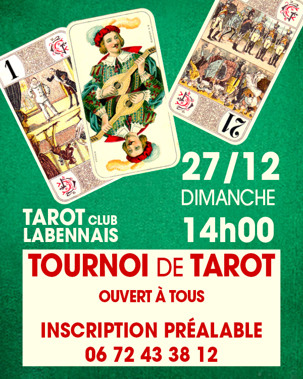 Tournoi de tarot  Labenne 2026-12-27