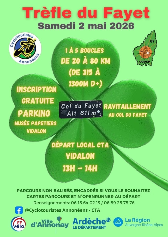 Trèfle du Fayet, vidalon, Davézieux